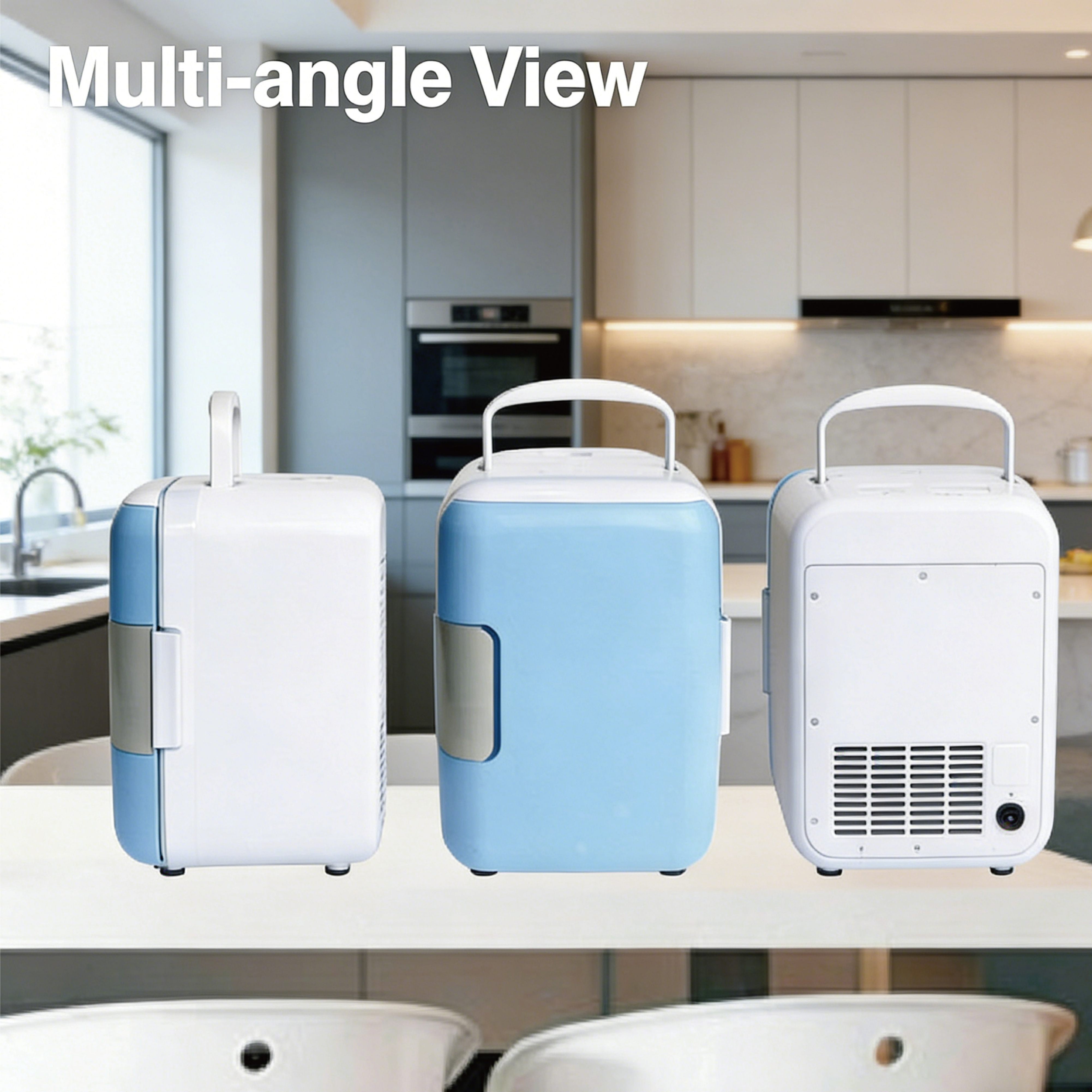 Vanis Portable refrigerators,Mini Fridge,10L/12 Can Luxury Skin Care Refrigerator, Small Beverage Fridges for Bedroom Office Dorm Car Travel, AC/DC Cooler & Heat for Foods, Drink