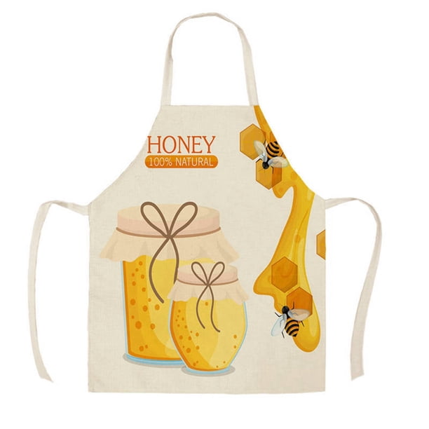 Delantal sin mangas de lino estampado para fiestas Delantal de cocina sin mangas resistente al aceite y las manchas
