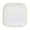 White/Gold, variant on Efavormart 10 Pack | 7" Black With Gold Rim Square Plastic Dessert Party Plates, Disposable Appetizer Salad Plates