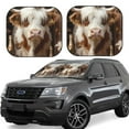 thumbnail image 1 of Easygdp Cow With Butterflies for 2 PCS Foldable Car Sun Shade Front Windshield Sun Protection Cover for Car, SUV, Truck-Small, 1 of 6