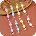 thumbnail image 1 of DJCIW 4 Pairs Handmade Fake Nipple Rings,Adjustable Nipple Nooses with 8mm Silicone Multicolor Beads and Barbells,Non-Piercing Faux Nipple Piercing Comfortable Everyday Wear Cute Body Jewelry, 1 of 5
