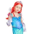 thumbnail image 4 of Girls Princess Costume, Mermaid 10 Pcs Dress Up Outfit for Little Kids Party Birthday 4-6 Years, 4 of 7