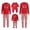 Red_001, variant on Fgnfyis Family Christmas Pajamas Dinosaur Print Long Sleeve Soft Cozy 2 Piece Pajamas Set Tops Pants Sleepwear