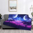 thumbnail image 6 of Throw Blanket for Couch Sofa and Bed, Dreamy Colorful Starry Sky Soft Plush Throw Blanket, Fuzzy Cuteness Comfy Warm Washable Flannel Blanket Throws for All Season, 6 of 8
