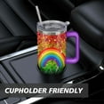 thumbnail image 7 of Rainbow Gradient 40 Oz Tumbler with Handle Lid and Straw, Stainless Steel Double Walled Vacuum Insulated Cup, Cute Anniversary Wedding Birthday Gifts Tumbler for Women Men Friends Outdoor Indoor, 7 of 7