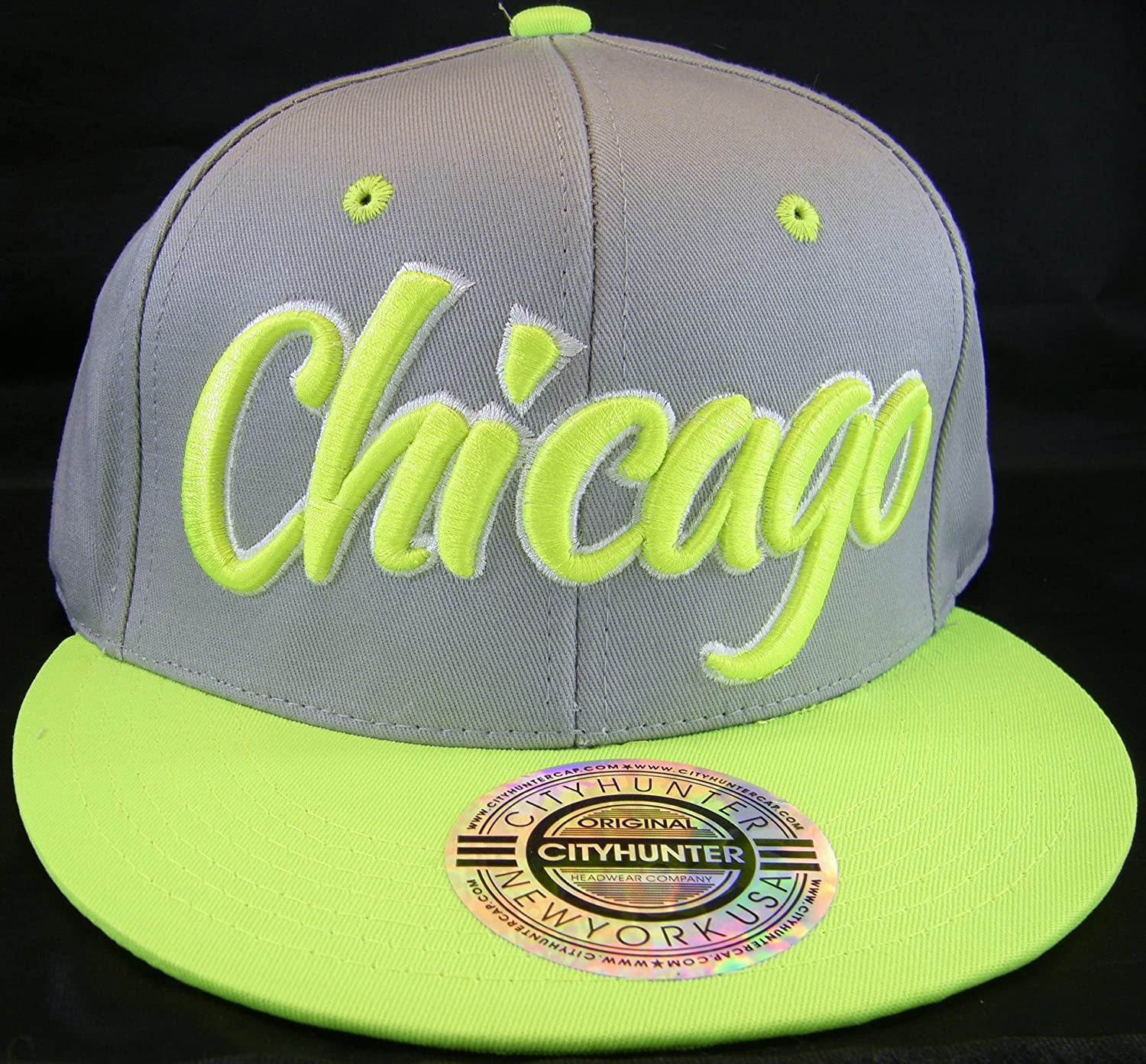 Baseball Cap City Hunter Snapbacks City Hunter Chicago Script
