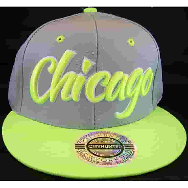 Baseball Cap City Hunter Snapbacks City Hunter Chicago Script