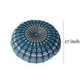 thumbnail image 2 of 2 Pack 17" Round Pillow Cover, Decorative Mandala Pillow Sham, Bohemian Ottoman Poufs, Pom Pom Pillow Cases, Outdoor Cushion Cover D, 2 of 4