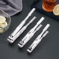 thumbnail image 2 of Injueey Pinzas para alimentos Cocina de acero inoxidable para servir BBE Ice Cube Tong Reutilizable Camping Restaurante Hogar Clip dentado Cocina y Comedor 9 pulgadas, 2 of 6