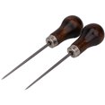 thumbnail image 3 of 2 Pcs Solid Wood Handle Drillable Awl Leather Craft Gourd Awl Wood Handle Cloth Professional Stitching Sewing Repair Tools Wweixi, 3 of 9