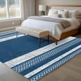 thumbnail image 6 of Vintage Demin Blue Striped Area Rug 5x7 Washable Rug Non Slip Farmhouse Modern Stripes Boho Large Area Rug Soft Stainresistant Indoor Floor Carpet for Living Room Bedroom Office Dining Room Nursery, 6 of 9