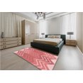 thumbnail image 4 of Ahgly Company Indoor Rectangle Patterned Light Salmon Pink Area Rugs, 8' x 12', 4 of 6