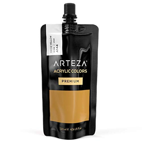 Arteza Acrylic Artist Paint, Oxide Yellow Color, 120ml - Single Color