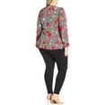 thumbnail image 2 of City Chic Womens Floral Wrap Blouse, Black, Plus Size, L/20W, 2 of 2