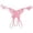 Pink, variant on Women Embroidered Hollow Low Waist Underpants Open Cut Pearl Massage Thong for Women Panties Pink One Size