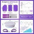 thumbnail image 3 of Kit 140 Duyas Boquillas Base De Repostería Decoración Pastel Morado, 3 of 5
