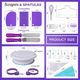 thumbnail image 3 of Kit 140 Duyas Boquillas Base De Repostería Decoración Pastel Morado, 3 of 5