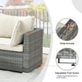 thumbnail image 4 of XIZZI 8 Pieces Outdoor Furniture Sectional Sofa Patio Set with Swivel Rocking Chair and Fire Pit Table,Beige, 4 of 11