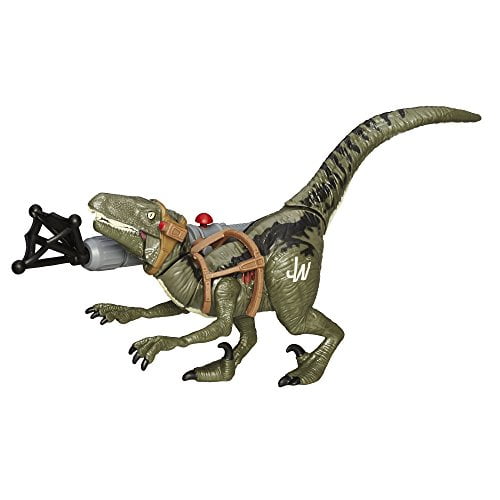 Jurassic Monde Bashers & Biters Vélociraptor Figure Bleue
