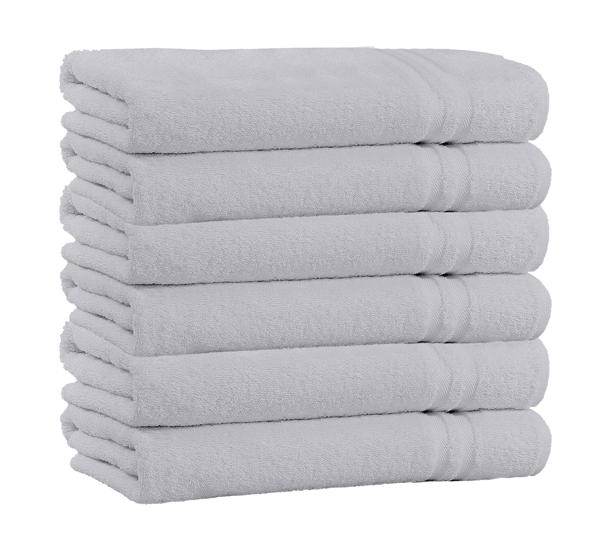 3 new white 100% cotton hotel bath towels 24x50 ships within 24 hours 