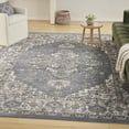 thumbnail image 2 of Nourison Concerto Center Medallion Indoor Rug Blue 5'3"x7'3", 2 of 9