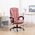 thumbnail image 2 of Vinsetto Chaise de Bureau de Massage, Chaise de Bureau en Tissu Velours avec Repose-Pieds, Rose, 2 of 10