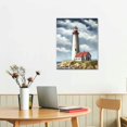 thumbnail image 2 of Creowell Lighthouse Canvas Wall Art Sail Boat Pictures Nautical Painting Artwork for Living Room Bedroom Bathroom Decoration 16x20 inch, 2 of 3