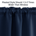 thumbnail image 5 of NICETOWN Valance Curtains for Small Windows, Rod Pocket Blackout Window Valances for Bedroom Living Room, Thermal Insulated Short Curtains, Navy Blue, 42"x18", 2 Panels, 5 of 6