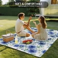 thumbnail image 4 of Navy Blue Roses Outdoor Rug for Patio/Deck/Porch, Non-Slip Large Area Rug 5 x 8 Ft, Spring Floral Elegant Pastoral Botanical Indoor Outdoor Rugs Washable Area Rugs, Camping Rug Carpet Runner, 4 of 8