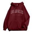 thumbnail image 1 of LUOGENLI Sweat à Capuche pour Femmes Automne et Hiver Tendance Chandails en Molleton Imprimé Lettre Sweat à Capuche Sport Manches Longues Sweat à Capuche Rouge Taille TG, 1 of 2