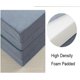 thumbnail image 4 of Futon Mattress Blue Thick Foam Folding Guest Bed Mat With Removable Cover 80x200x8 Cm For Office Home And Travel, 4 of 5