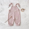 thumbnail image 7 of mgoYE Baby Girl Overalls Romper with White Floral Embroidery, Suspender Jumpsuit Pants Clothing Outfit for Toddlers, 7 of 7