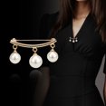 thumbnail image 2 of NETSENG Women Brooch Pin Faux Pearl Dangle Beads Collar Lapel Brooch Pin Clothes Jewelry, 2 of 5