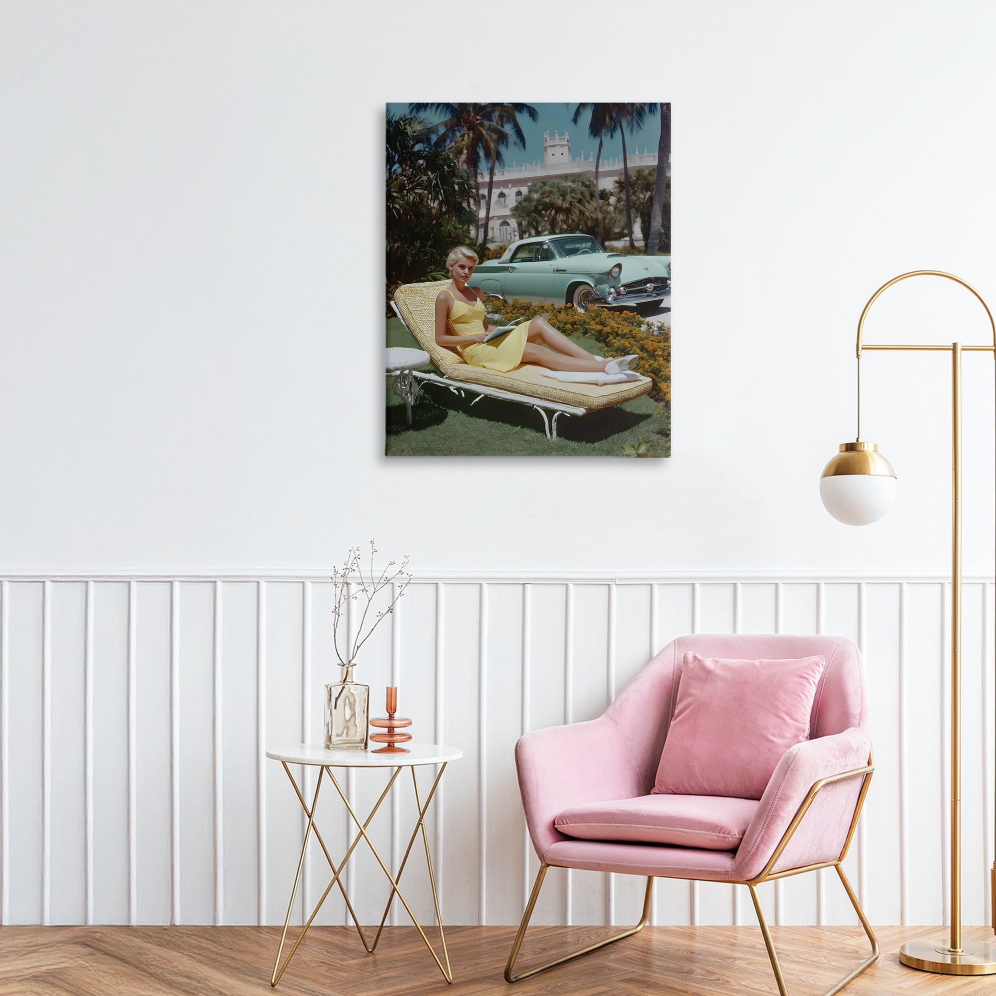 Stupell Industries Vintage Sunbathing Woman Canvas Wall Art, design by Franklyn Gregory