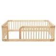 thumbnail image 6 of Euroco Full Size Floor Bed with Fence for Kids Teens and Toddlers, Natural, 6 of 9