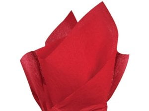 BRIGHT RED Tissue Paper for Gift Wrapping 15"x20" Sheets Eco-Friendly 