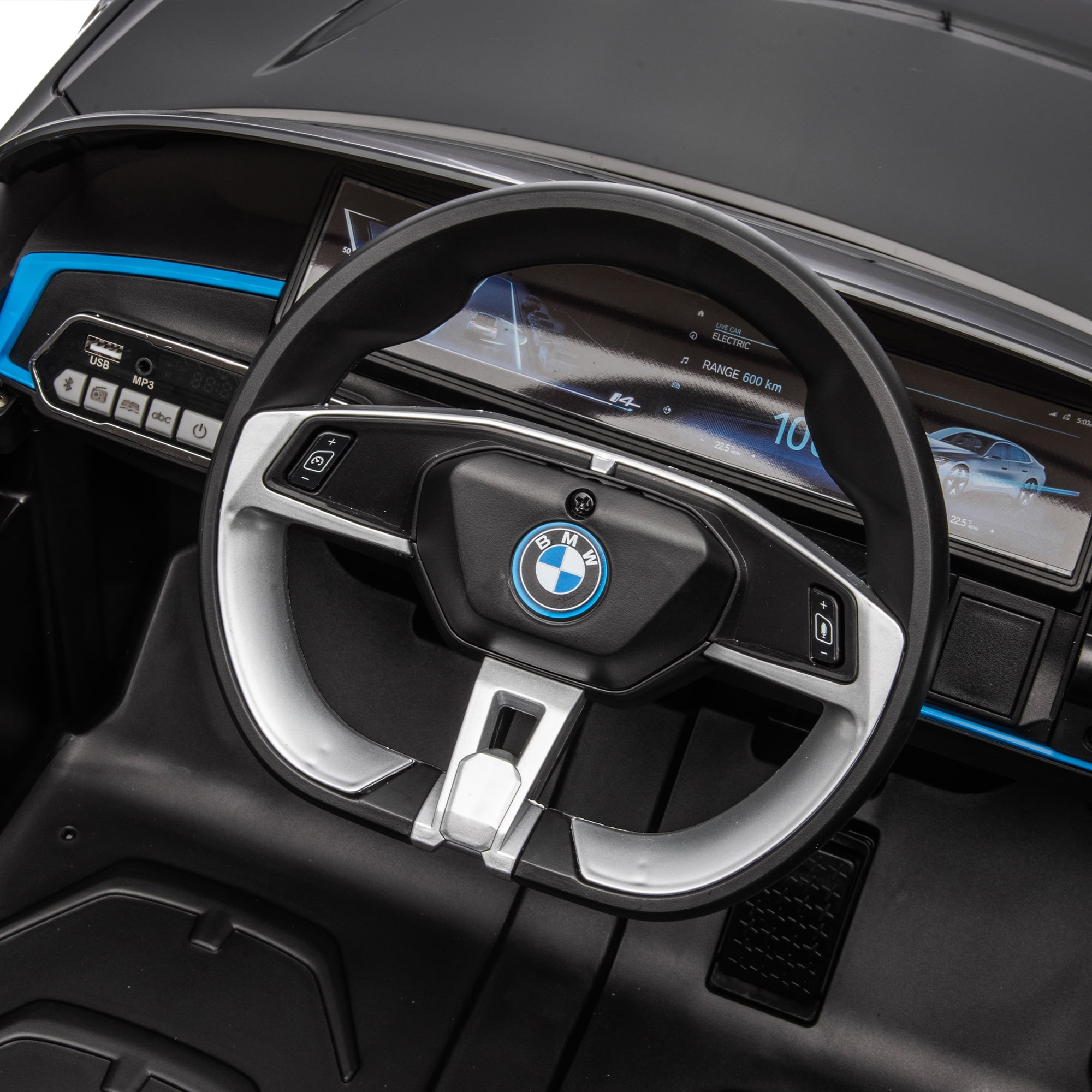 Resenkos Licensed BMW Electric Car for Kids, 12v Children Ride On Toy 2.4G with Parents Remote Control, Three Speed Adjustable, Black Resenkos Licensed BMW Electric Car for Kids, 12v Children Ride On Toy 2.4G with Parents Remote Control, Three Speed Adjustable, Black