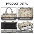 thumbnail image 4 of Large Capacity Tote Bag,Pioneer Flower Floral Print Pattern Handbag Fashion Luxury Tote Bag,15.7"x13"x 5.1" Inches,Laptop Compatible, 4 of 6