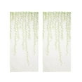 thumbnail image 2 of Room Door Curtains 1 Set of 2 Panels , Light Yellow Window Sheers Bedroom Curtains Fall Willow Leaf Print Transparent Window Treatments Panels(3.3 x6.9ft), 2 of 9