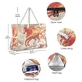 thumbnail image 5 of DIXRUYEE Beach Cooler Travel Tote Bags Beach Bag Fashion The Horse Of Flames Printed, 5 of 7