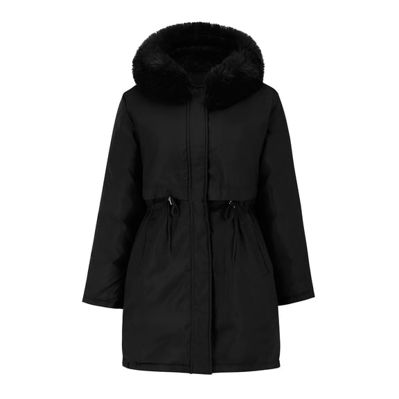 ZJXFGS Jackets For Women Long Winter Coats For Women Oversized Winter Coat Womens Trench Coat Women Trench Winter Coats Puffer Jacket Womens Ladies Coats Womens Winter Coats Womens Long Coat Black L