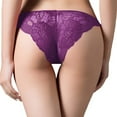 thumbnail image 4 of WTXUE Intimates | Waist Comfortable Hollow Ruffle Womens Low Bow Lace Underwear | 1 Piece Purple M, 4 of 6