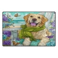thumbnail image 3 of WOBOGO Golden Retriever Carpet Non-Slip Rugs Soft Doormat 60×39in Living Dining Room Bedroom Decorative, 3 of 7