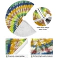 thumbnail image 2 of FMSHPON Tie Dye Pattern of YellowBlue Color Xmas Christmas Tree Skirt Stand Mat for Holiday Party Decoration Indoor Outdoor 36 inches, 2 of 6