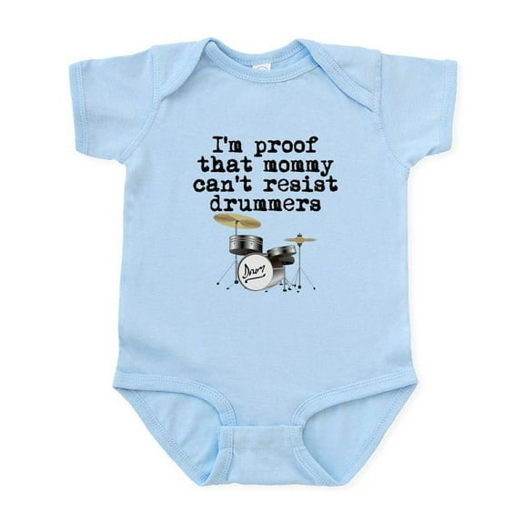 CafePress - Mommy Cant Resist Drummers Body Suit - Baby Light Bodysuit, Size Newborn - 24 Months