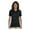 Black, variant on Womens Four Button Placket Side Vent Polo Shirt Womens Tops & T-Shirts Womens Blouses, Style 437W