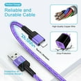 thumbnail image 4 of Compatible for iPhone Charger, HOOTEK Dual Port Charger Block Phone Charger with 2Pack 10FT Lightn-ing Cable Cord Charging Cord USB Wall Charger Adapter Cube Compatible for iPhone14/13/12/11, Purple, 4 of 10