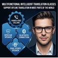 thumbnail image 3 of Gafas inteligentes de traducción MNVOEQ con IA y Bluetooth, 140+ idiomas, 3 of 9