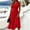 #0218-Red, variant on Women Solid Sleeveless V Neck High Waist A Line Swing Midi Dress Purple M Gift