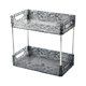 thumbnail image 2 of Estante de almacenamiento para baño, bandeja de maquillaje, estante de ducha, bandeja de tocador para baño Gris claro 2 capas, 2 of 9